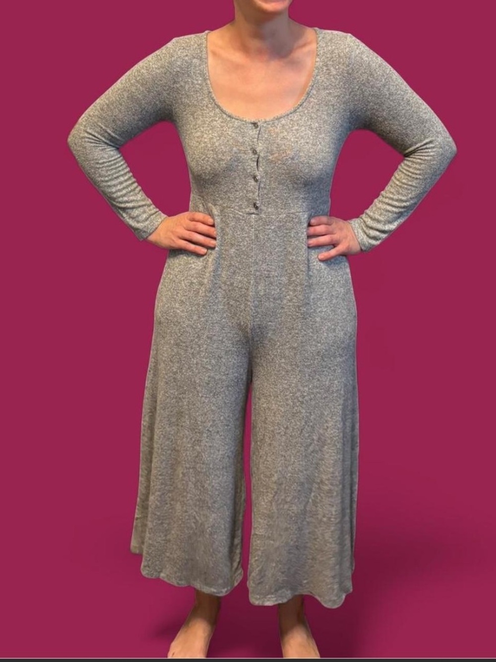 Anthropologie Knit Lounge Jumpsuit